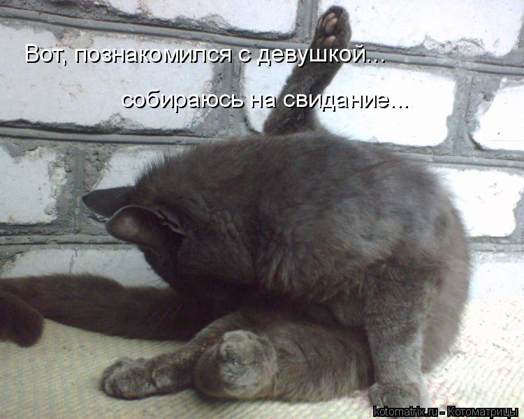 Вот, познакомился с девушкой... собираюсь на свидание...... Котоматрица: Вот, познакомился с девушкой... собираюсь на свидание...