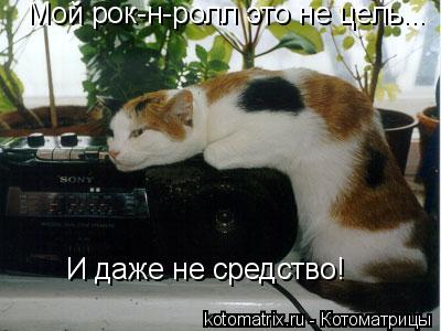 Мой рок-н-ролл это не цель... И даже не средство!... Котоматрица: Мой рок-н-ролл это не цель... И даже не средство!