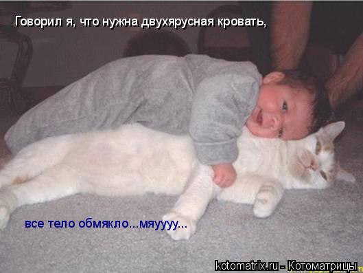 Говорил я, что нужна двухярусная кровать, все тело обмякло...мяуууу...... Котоматрица: Говорил я, что нужна двухярусная кровать, все тело обмякло...мяуууу...