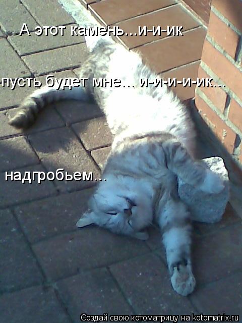 А этот камень...и-и-ик пусть будет мне... и-и-и-и-ик... надгробьем...... Котоматрица: А этот камень...и-и-ик пусть будет мне... и-и-и-и-ик... надгробьем...