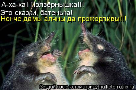 А-ха-ха! Ползёрнышка!!! Это сказки, батенька! Нонче дамы алчны да прожорливы!!!... Котоматрица: А-ха-ха! Ползёрнышка!!! Это сказки, батенька! Нонче дамы алчны да прожорливы!!!