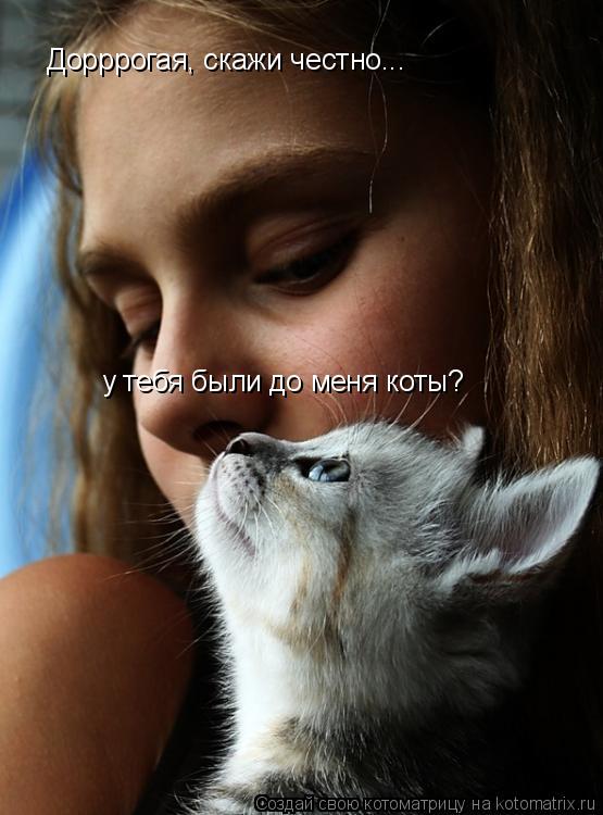 Дорррогая, скажи честно... у тебя были до меня коты?... Котоматрица: Дорррогая, скажи честно... у тебя были до меня коты?
