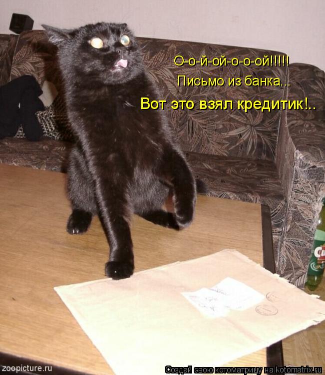 О-о-й-ой-о-о-ой!!!!! Письмо из банка... Вот это взял кредитик!..... Котоматрица: О-о-й-ой-о-о-ой!!!!! Письмо из банка... Вот это взял кредитик!..