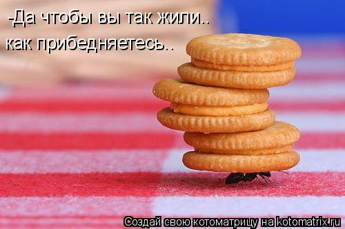 -Да чтобы вы так жили.. как прибедняетесь..... Котоматрица: -Да чтобы вы так жили.. как прибедняетесь..