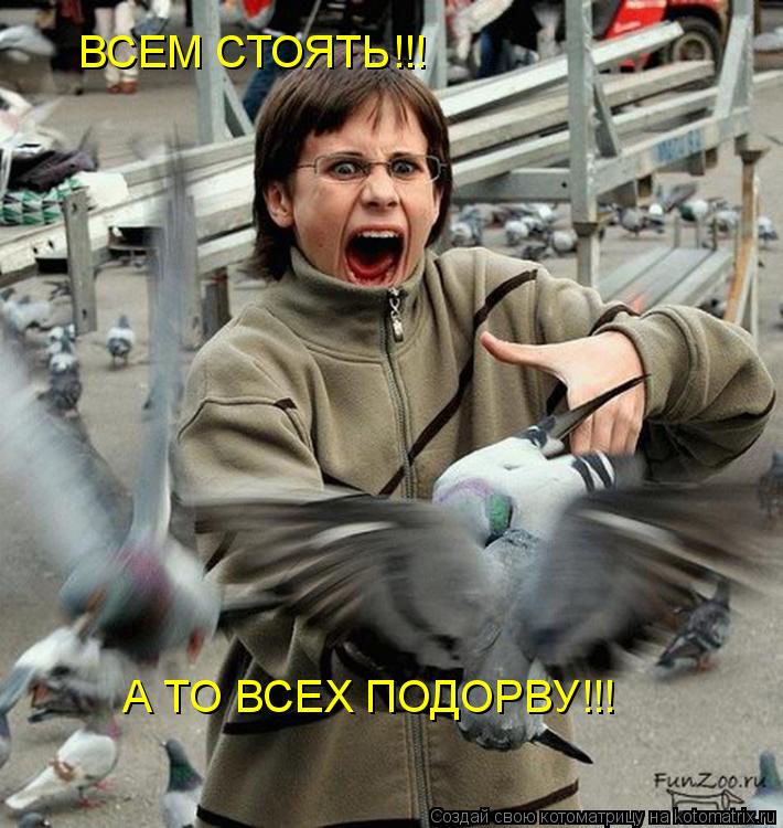 ВСЕМ СТОЯТЬ!!! А ТО ВСЕХ ПОДОРВУ!!!... Котоматрица: ВСЕМ СТОЯТЬ!!! А ТО ВСЕХ ПОДОРВУ!!!