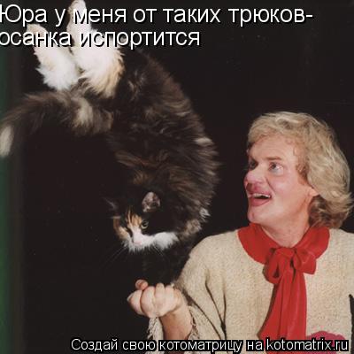 Юра у меня от таких трюков- осанка испортится... Котоматрица: Юра у меня от таких трюков- осанка испортится