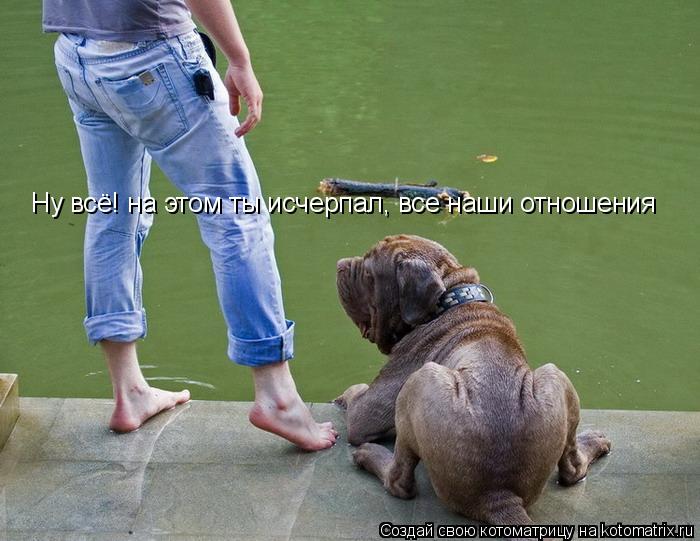 Ну всё! на этом ты исчерпал, все наши отношения... Котоматрица: Ну всё! на этом ты исчерпал, все наши отношения