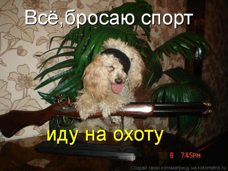 Всё,бросаю спорт иду на охоту... Котоматрица: Всё,бросаю спорт иду на охоту
