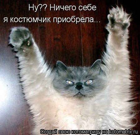 Ну?? Ничего себе я костюмчик приобрела...... Котоматрица: Ну?? Ничего себе я костюмчик приобрела...