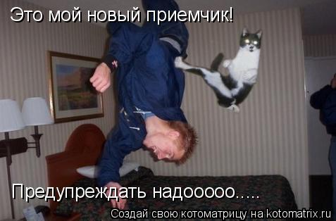 Это мой новый приемчик! Предупреждать надооооо........ Котоматрица: Это мой новый приемчик! Предупреждать надооооо.....