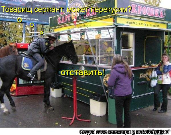 Товарищ сержант, может перекусим? о о о отставить!... Котоматрица: Товарищ сержант, может перекусим? о о о отставить!