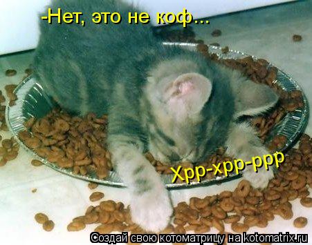 -Нет, это не коф... Хрр-хрр-ррр... Котоматрица: -Нет, это не коф... Хрр-хрр-ррр