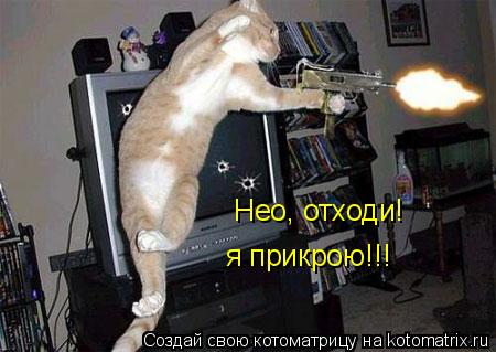 Нео, отходи! я прикрою!!!... Котоматрица: Нео, отходи! я прикрою!!!