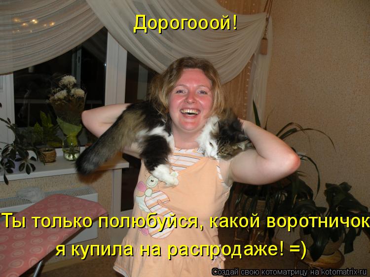 Дорогооой! Ты только полюбуйся, какой воротничок я купила на распродаже! =)... Котоматрица: Дорогооой! Ты только полюбуйся, какой воротничок я купила на распродаже! =)