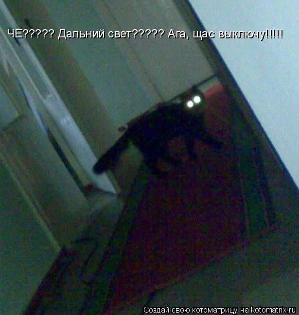 ЧЕ????? Дальний свет????? Ага, щас выключу!!!!! ЧЕ????? Дальний свет????? Ага, щас выключу!!!!!... Котоматрица: ЧЕ????? Дальний свет????? Ага, щас выключу!!!!! ЧЕ????? Дальний свет????? Ага, щас выключу!!!!!