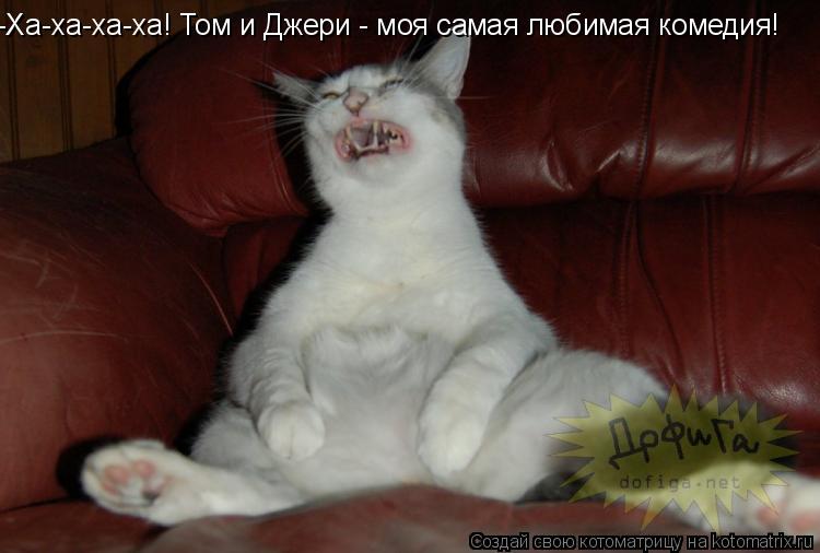 -Ха-ха-ха-ха! Том и Джери - моя самая любимая комедия!... Котоматрица: -Ха-ха-ха-ха! Том и Джери - моя самая любимая комедия!