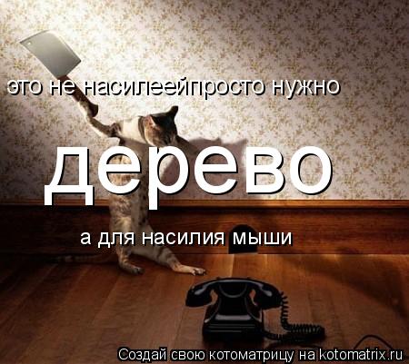 это не насилеейпросто нужно дерево а для насилия мыши... Котоматрица: это не насилеейпросто нужно дерево а для насилия мыши