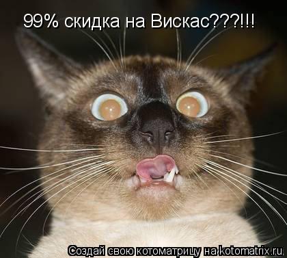 99% скидка на Вискас???!!!... Котоматрица: 99% скидка на Вискас???!!!