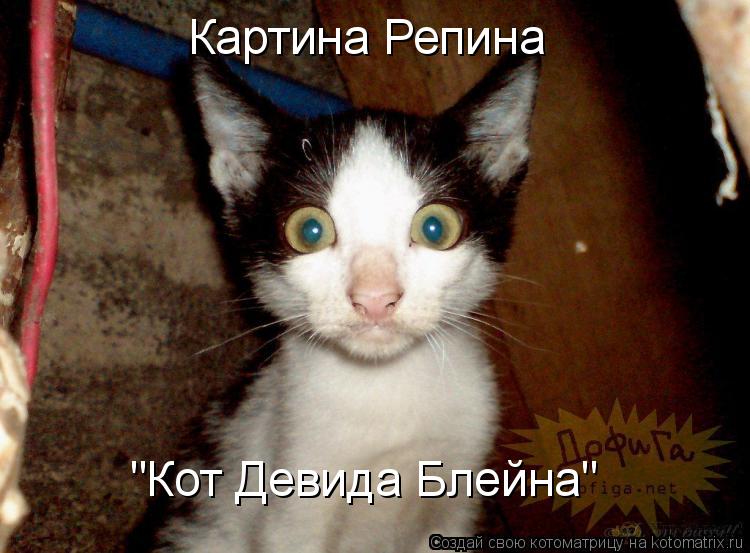 Картина Репина "Кот Девида Блейна"... Котоматрица: Картина Репина "Кот Девида Блейна"