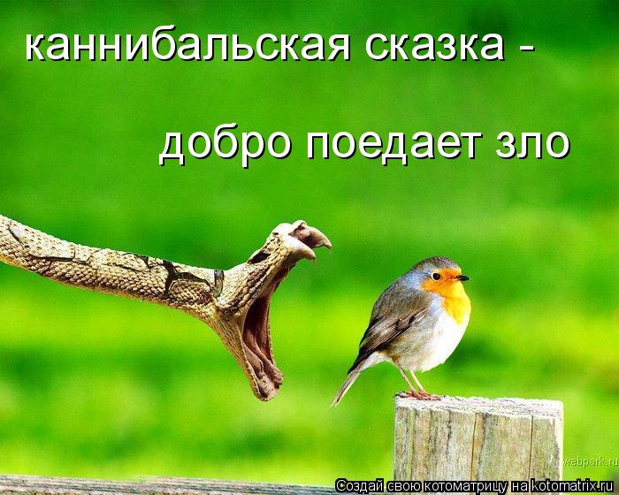 каннибальская сказка - добро поедает зло... Котоматрица: каннибальская сказка - добро поедает зло