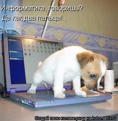 Информатика, говоришь? Да как два пальца!..... Котоматрица: Информатика, говоришь? Да как два пальца!..