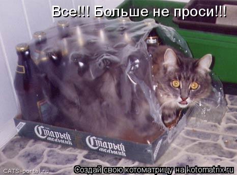 Котоматрица: Все!!! Больше не проси!!!