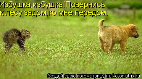 Котоматрица: к лесу задом,ко мне передом. Избушка,избушка!Повернись