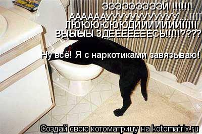 Котоматрица: ЭЭЭЭЭЭЭЭЭЙ !!!!!!! ААААААУУУУУУУУУУУУ.....!!!!! ЛЮЮЮЮЮЮДИИИИИИИ!!!!! ВЫЫЫЫ ЗДЕЕЕЕЕЕЕСЬ!!!!!???? Ну всё! Я с наркотиками завязываю!