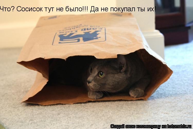 Что? Сосисок тут не было!!! Да не покупал ты их!... Котоматрица: Что? Сосисок тут не было!!! Да не покупал ты их!