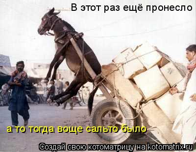 В этот раз ещё пронесло а то тогда воще сальто было... Котоматрица: В этот раз ещё пронесло а то тогда воще сальто было