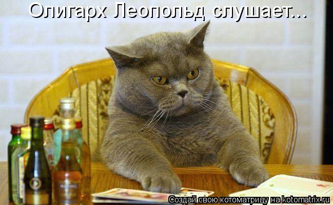 Олигарх Леопольд слушает...... Котоматрица: Олигарх Леопольд слушает...