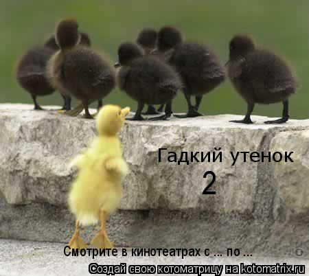Гадкий утенок 2 Смотрите в кинотеатрах с ... по ...... Котоматрица: Гадкий утенок 2 Смотрите в кинотеатрах с ... по ...