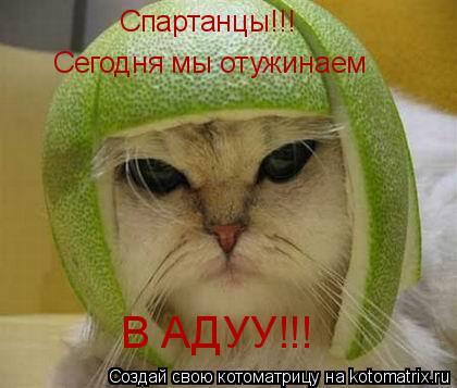 Спартанцы!!! Сегодня мы отужинаем В АДУУ!!!... Котоматрица: Спартанцы!!! Сегодня мы отужинаем В АДУУ!!!