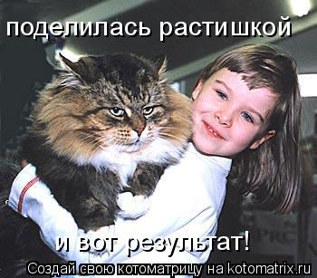 поделилась растишкой и вот результат!... Котоматрица: поделилась растишкой и вот результат!