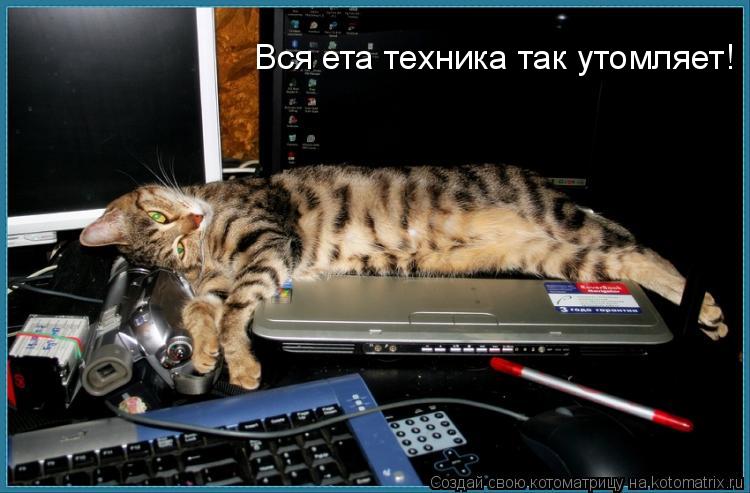 Вся ета техника так утомляет!... Котоматрица: Вся ета техника так утомляет!