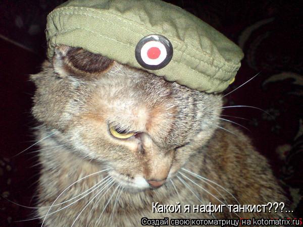 Какой я нафиг танкист???...... Котоматрица: Какой я нафиг танкист???...