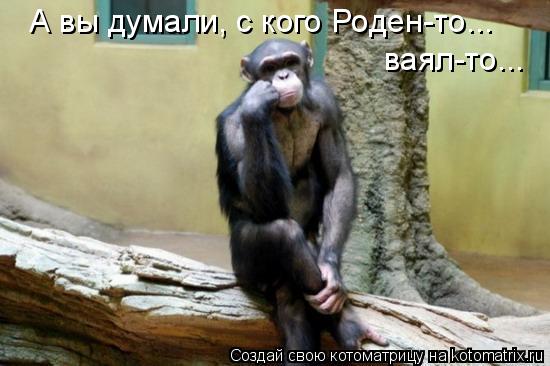А вы думали, с кого Роден-то... ваял-то...... Котоматрица: А вы думали, с кого Роден-то... ваял-то...