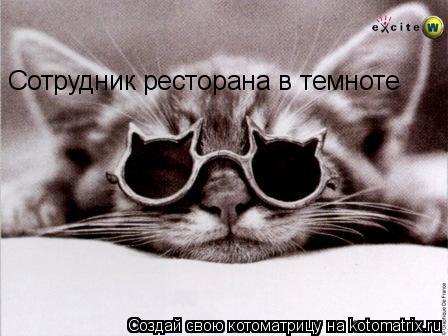 Сотрудник ресторана в темноте... Котоматрица: Сотрудник ресторана в темноте