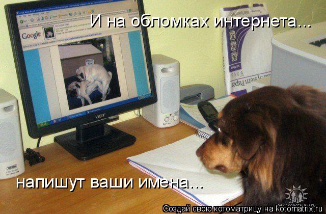 Котоматрица: И на обломках интернета... напишут ваши имена...