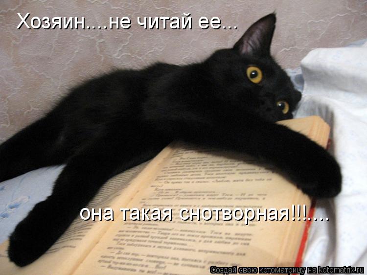 Хозяин....не читай ее... она такая снотворная!!!....... Котоматрица: Хозяин....не читай ее... она такая снотворная!!!....