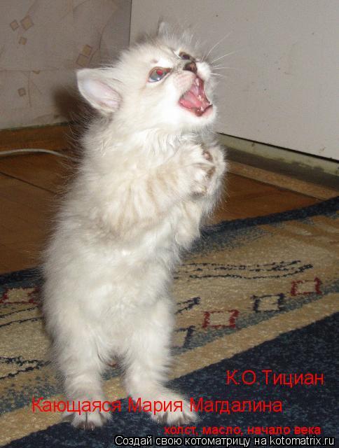 Кающаяся Мария Магдалина К.О.Тициан холст, масло, начало века... Котоматрица: Кающаяся Мария Магдалина К.О.Тициан холст, масло, начало века