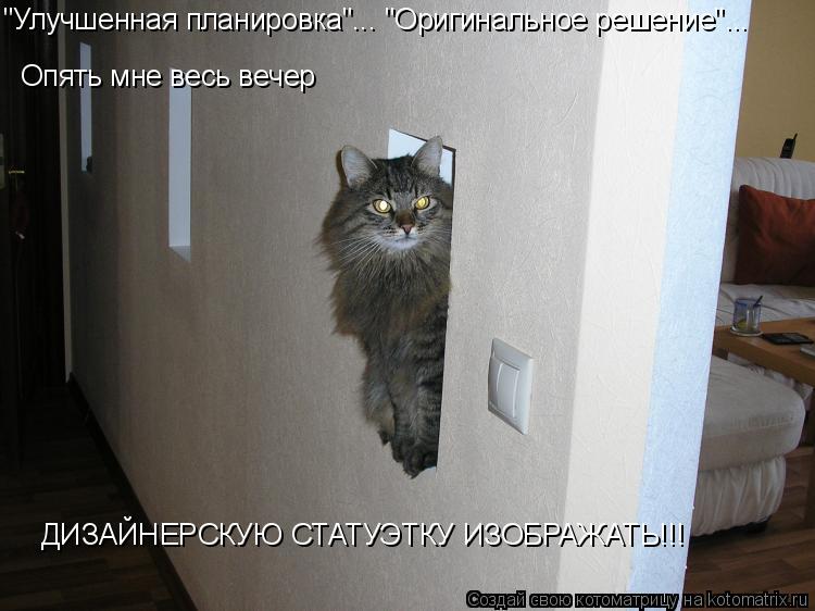 Опять мне весь вечер ДИЗАЙНЕРСКУЮ СТАТУЭТКУ ИЗОБРАЖАТЬ!!! "Улучшенная планировка"... "Оригинальное р... Котоматрица: Опять мне весь вечер ДИЗАЙНЕРСКУЮ СТАТУЭТКУ ИЗОБРАЖАТЬ!!! "Улучшенная планировка"... "Оригинальное решение"...