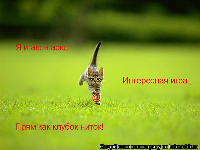 @ Я игаю в асю... Интересная игра... Прям как клубок ниток!... Котоматрица: @ Я игаю в асю... Интересная игра... Прям как клубок ниток!
