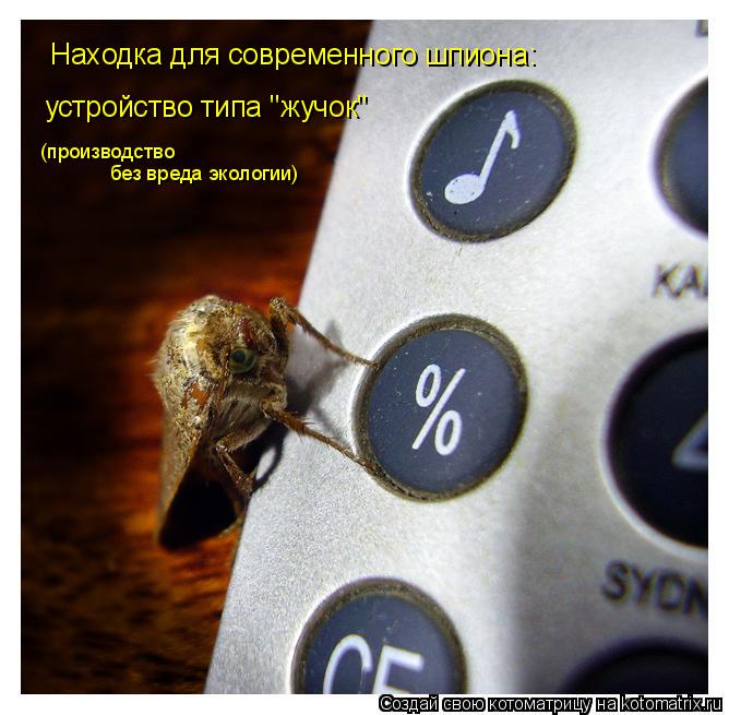 Находка для современного шпиона: устройство типа "жучок" (производство без вреда экологии)... Котоматрица: Находка для современного шпиона: устройство типа "жучок" (производство без вреда экологии)