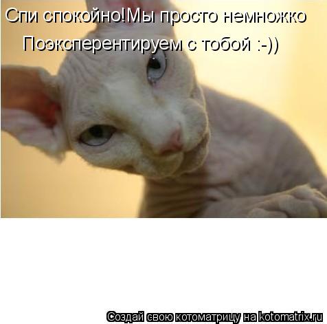 Спи спокойно!Мы просто немножко Поэксперентируем с тобой :-))... Котоматрица: Спи спокойно!Мы просто немножко Поэксперентируем с тобой :-))