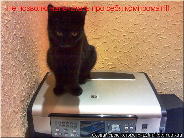 Не позволю напечатать про себя компромат!!!... Котоматрица: Не позволю напечатать про себя компромат!!!