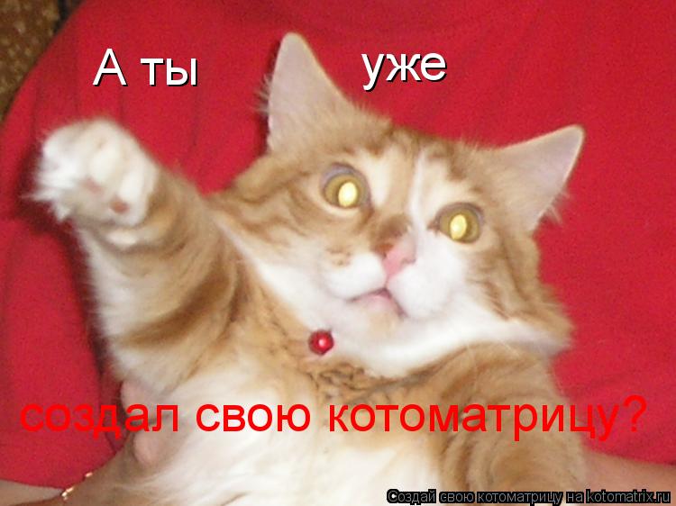 А ты уже создал свою котоматрицу?... Котоматрица: А ты уже создал свою котоматрицу?