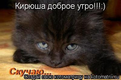 Котоматрица: Кирюша доброе утро!!!:)