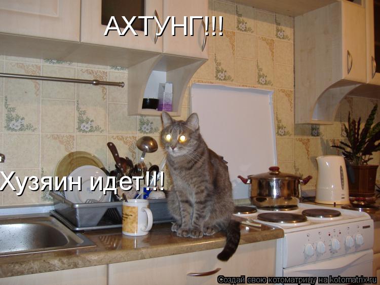 АХТУНГ!!! Хузяин идет!!!... Котоматрица: АХТУНГ!!! Хузяин идет!!!