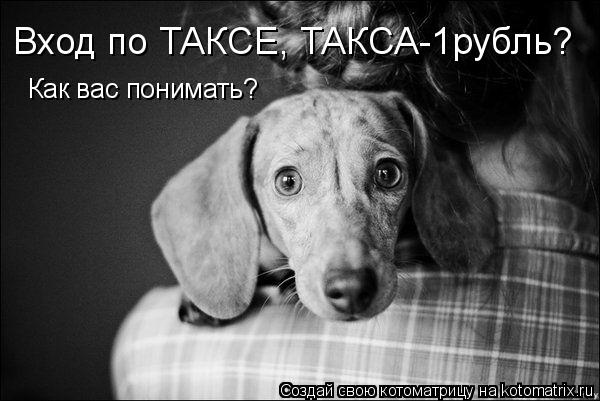 Как вас понимать? Вход по ТАКСЕ, ТАКСА-1рубль?... Котоматрица: Как вас понимать? Вход по ТАКСЕ, ТАКСА-1рубль?